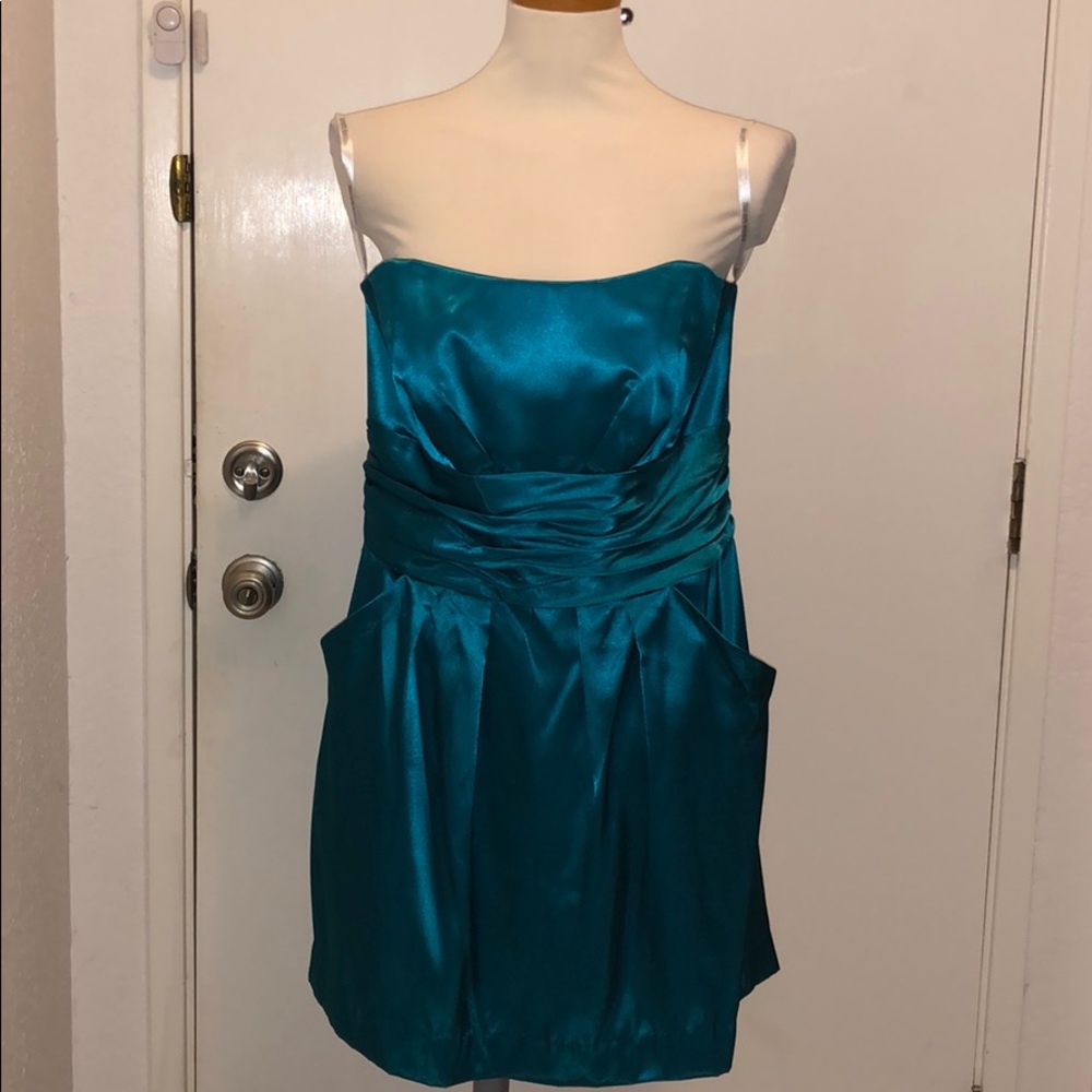 Teal bridesmaid dress